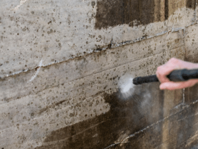 Kellerwand freilegen und reinigen